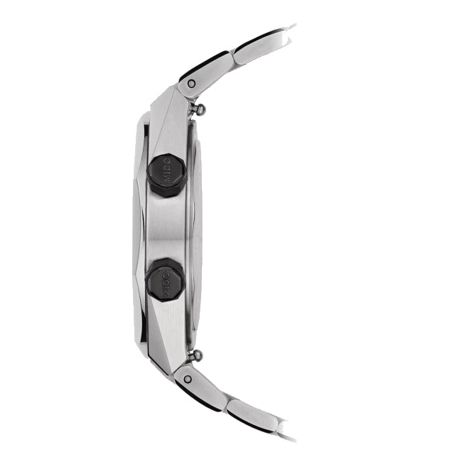 Mido horloge Multifort 8 Two Crowns 38,4 x 40mm zwart automatisch staal M047.507.11.051.00