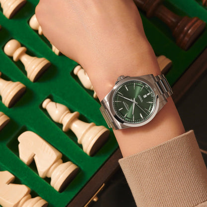 Longines horloge Conquest 2023 41mm groen staal automatisch L3.830.4.02.6