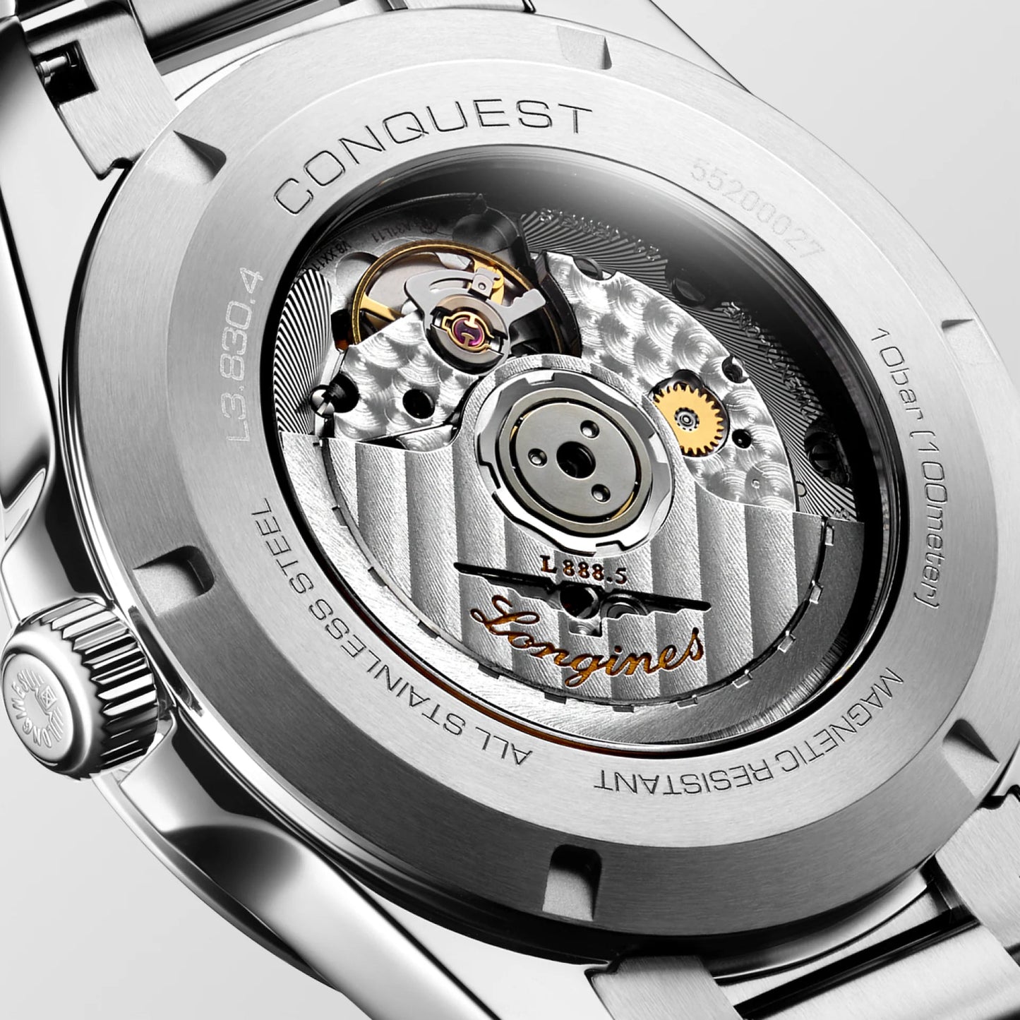 Longines horloge Conquest 2023 41mm groen staal automatisch L3.830.4.02.6