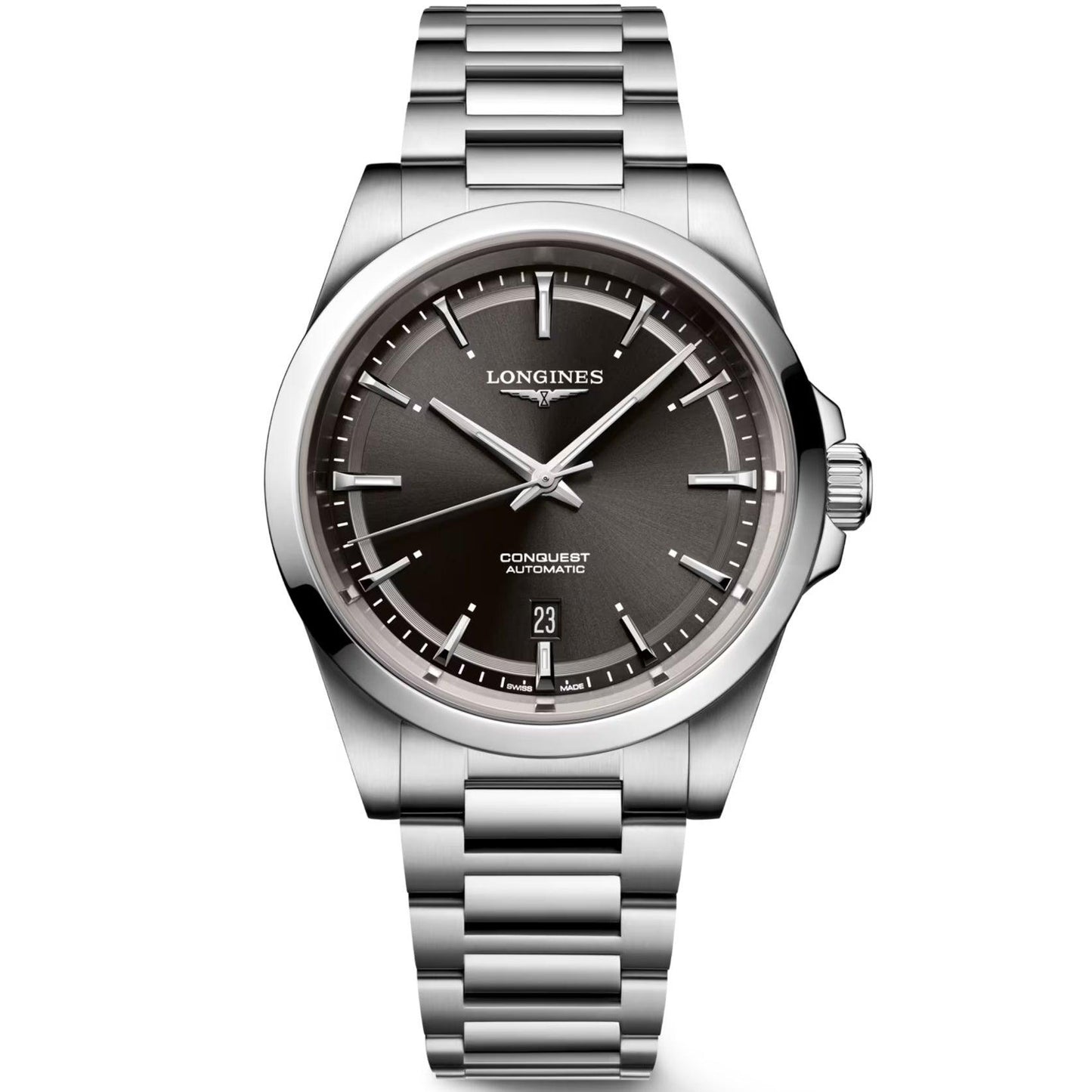 Longines horloge Conquest 2023 41mm zwart staal automatisch L3.830.4.52.6