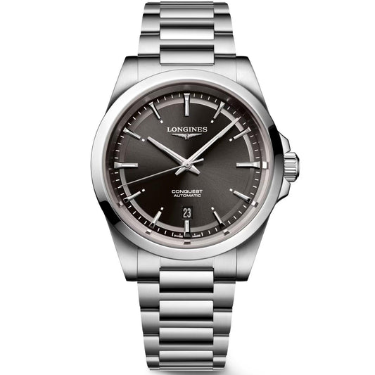 Longines horloge Conquest 2023 41mm zwart staal automatisch L3.830.4.52.6