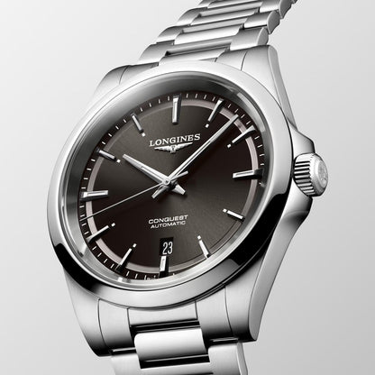 Longines horloge Conquest 2023 41mm zwart staal automatisch L3.830.4.52.6