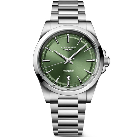 Longines horloge Conquest 2023 41mm groen staal automatisch L3.830.4.02.6