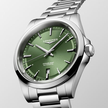Longines horloge Conquest 2023 41mm groen staal automatisch L3.830.4.02.6