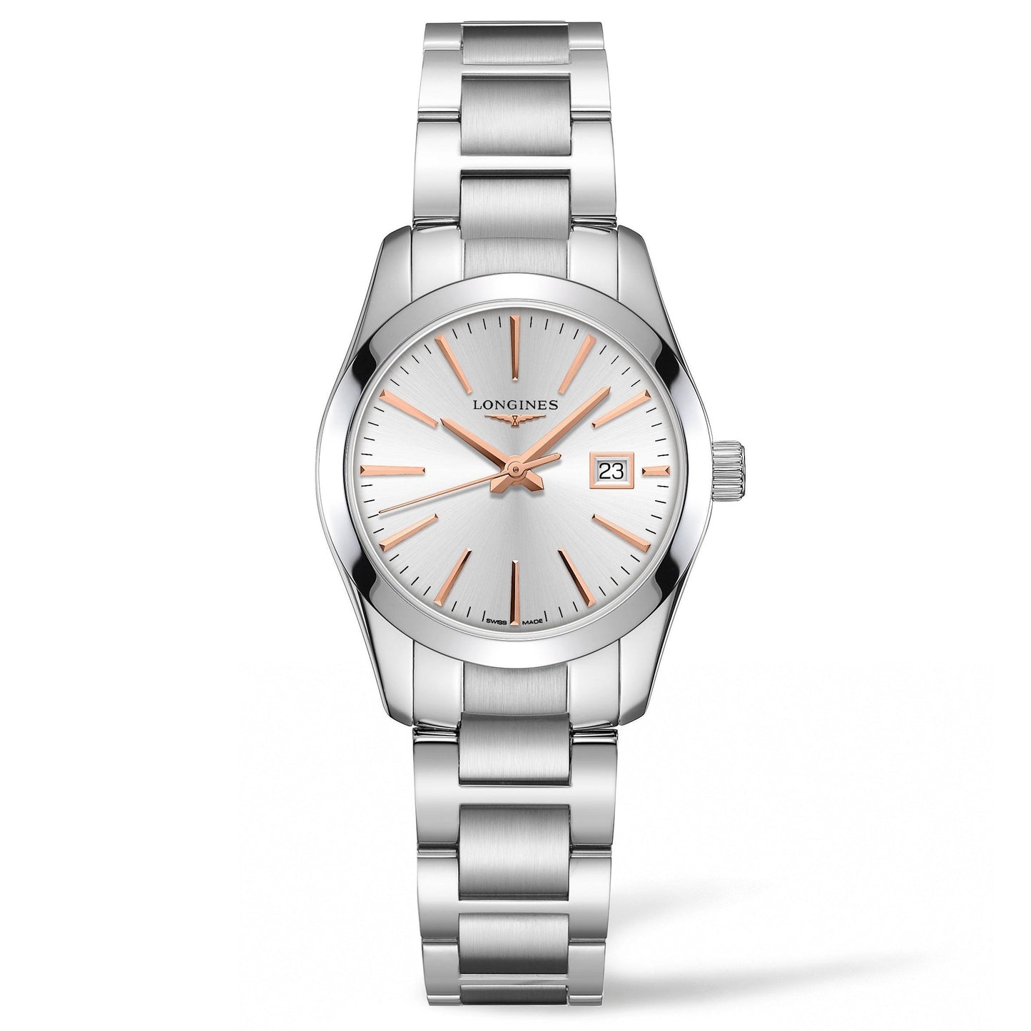 Longines horloge Conquest Classic 29,5mm zilver staal quartz L2.286.4.72.6