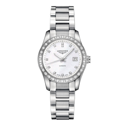 Longines horloge Conquest Classic 29,5mm parelmoer automatisch staal L2.285.0.87.6