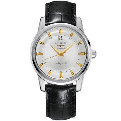 Longines horloge Conquest Heritage 40mm zilver automatisch staal L1.645.4.75.4
