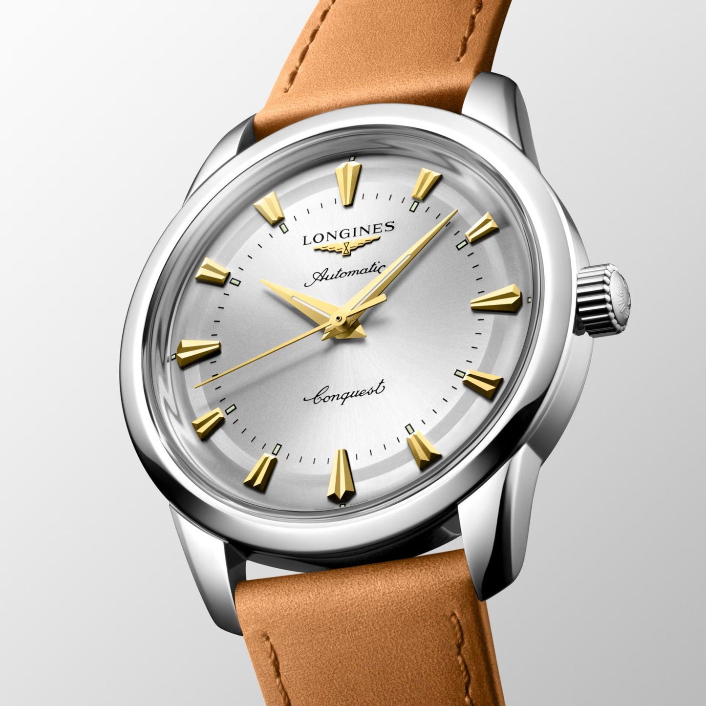 Longines orologio Conquest Heritage 40mm argento automatico acciaio L1.650.4.72.2