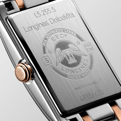 Longines horloge DolceVita 20,8x32mm wit quartz staal L5.255.5.75.7
