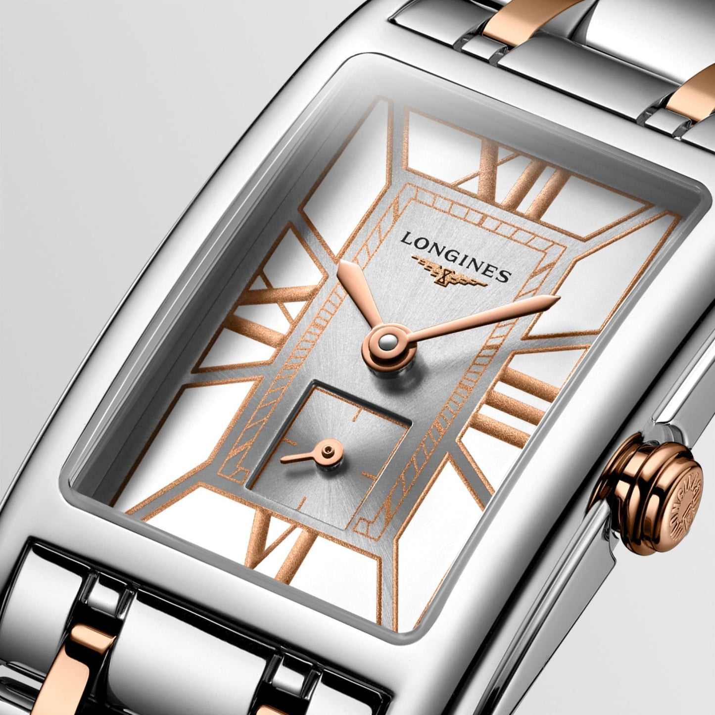 Longines horloge DolceVita 20,8x32mm wit quartz staal L5.255.5.75.7