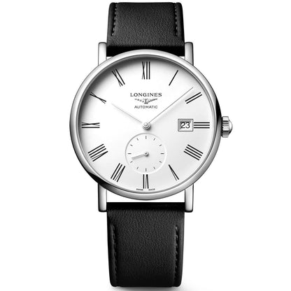 Longines horloge Elegant Collection 39mm wit automatisch staal L4.812.4.11.0