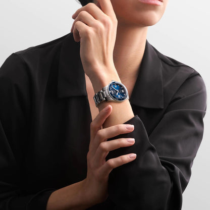 Longines horloge HydroConquest 39mm blauw automatisch staal L3.780.4.96.6