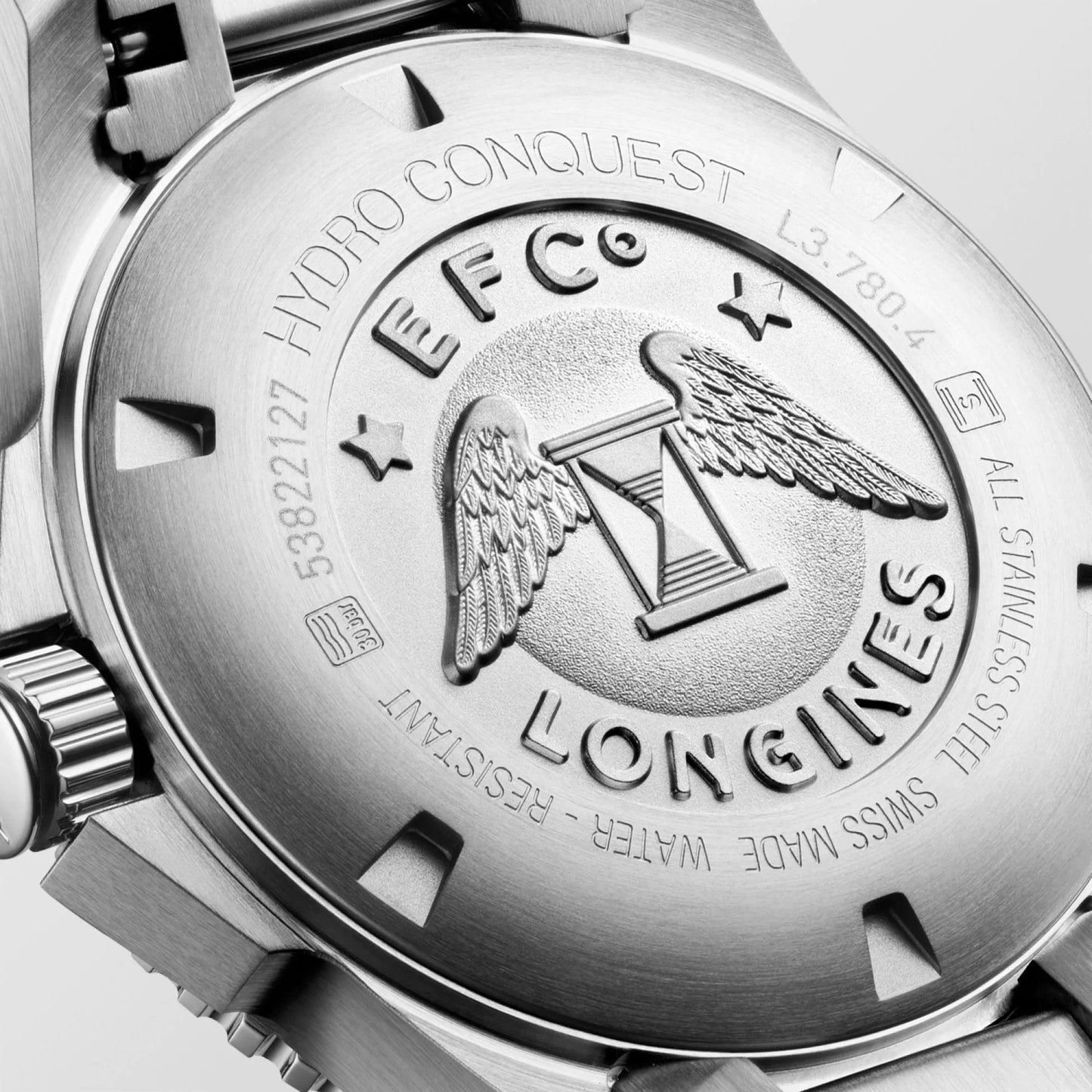 Longines horloge HydroConquest 39mm blauw automatisch staal L3.780.4.96.6