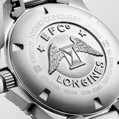 Longines horloge HydroConquest 39mm blauw automatisch staal L3.780.4.96.6