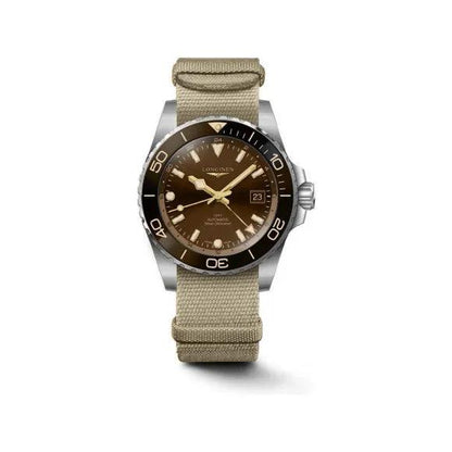 Longines horloge HydroConquest 41mm bruin automatisch staal L3.790.4.66.2