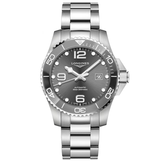 Longines horloge Hydroconquest keramiek grijs automatisch L3.782.4.76.6