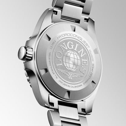 Longines horloge Hydroconquest GMT 41mm zwart automatisch staal L3.790.4.56.6