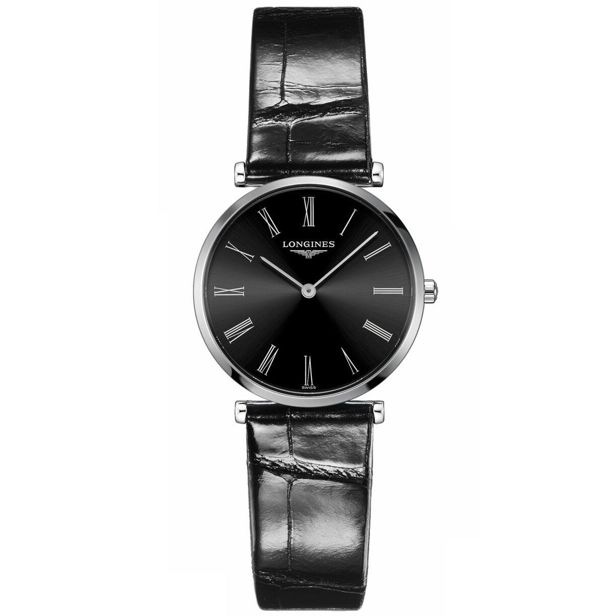 Longines horloge La Grand Classique de Longines 29mm zwart staal dames quartz L4.512.4.51.2