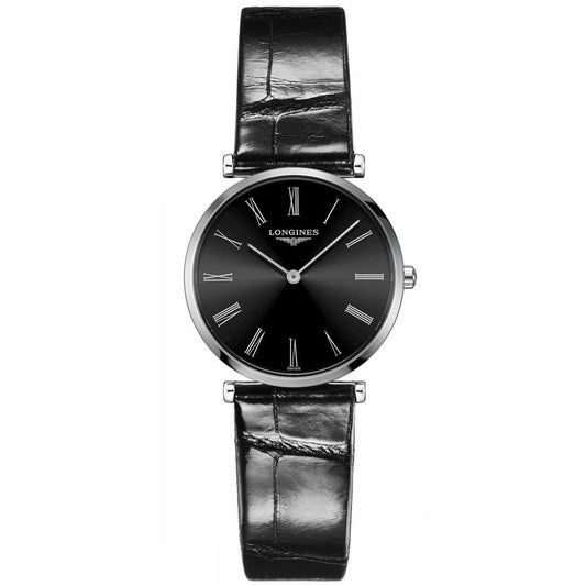 Longines horloge La Grand Classique de Longines 29mm zwart staal dames quartz L4.512.4.51.2