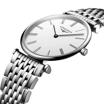Longines horloge La grande Classique 29mm wit quartz staal L4.512.4.11.6