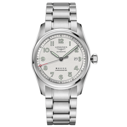 Longines horloge Longines Spirit 42mm zilver automatisch staal L3.811.4.73.6