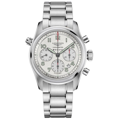 Longines horloge Longines Spirit 42mm zilver automatisch staal L3.820.4.73.6