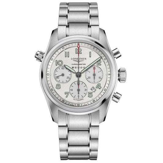 Longines horloge Longines Spirit 42mm zilver automatisch staal L3.820.4.73.6