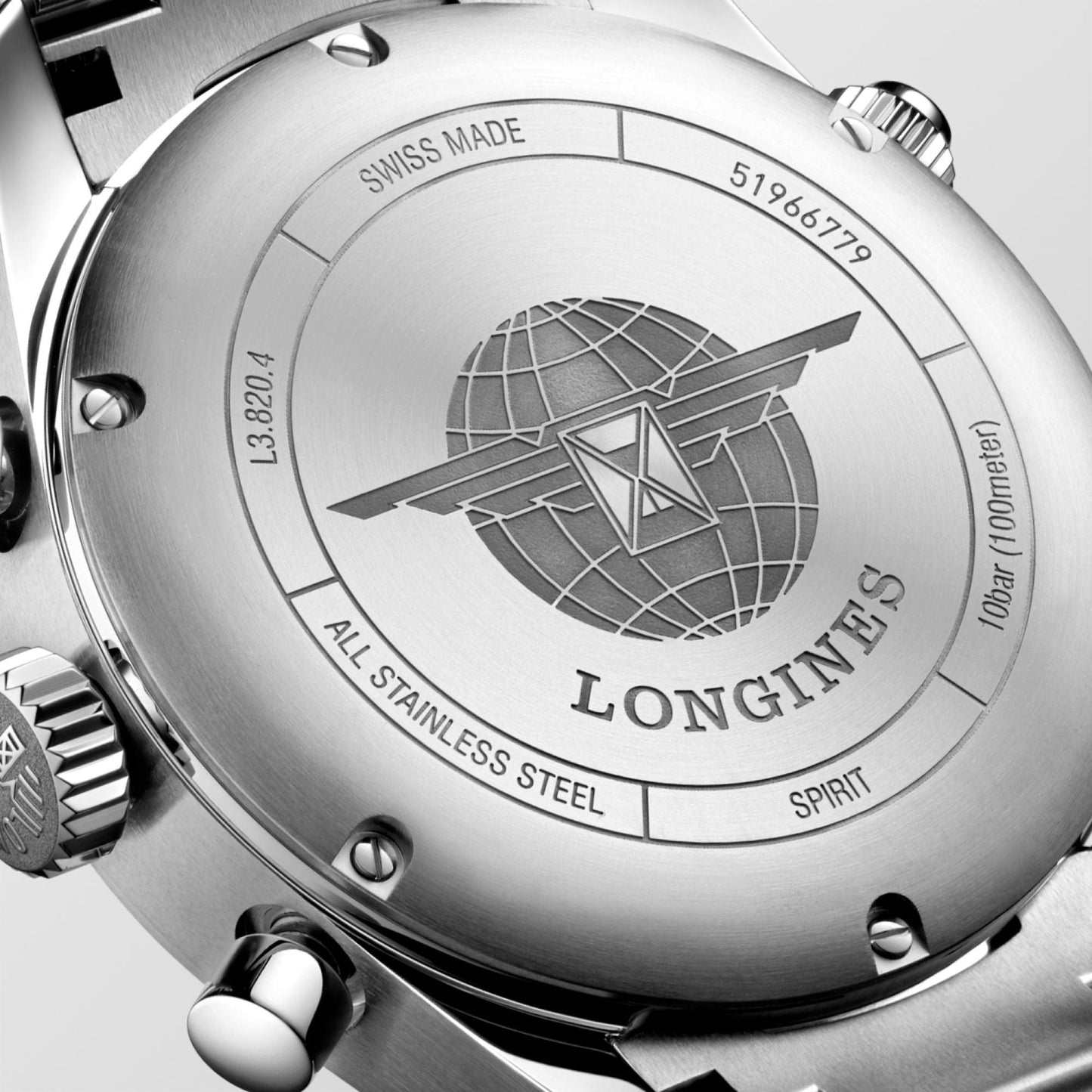 Longines horloge Longines Spirit 42mm zilver automatisch staal L3.820.4.73.6