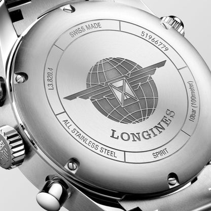 Longines horloge Longines Spirit 42mm zilver automatisch staal L3.820.4.73.6