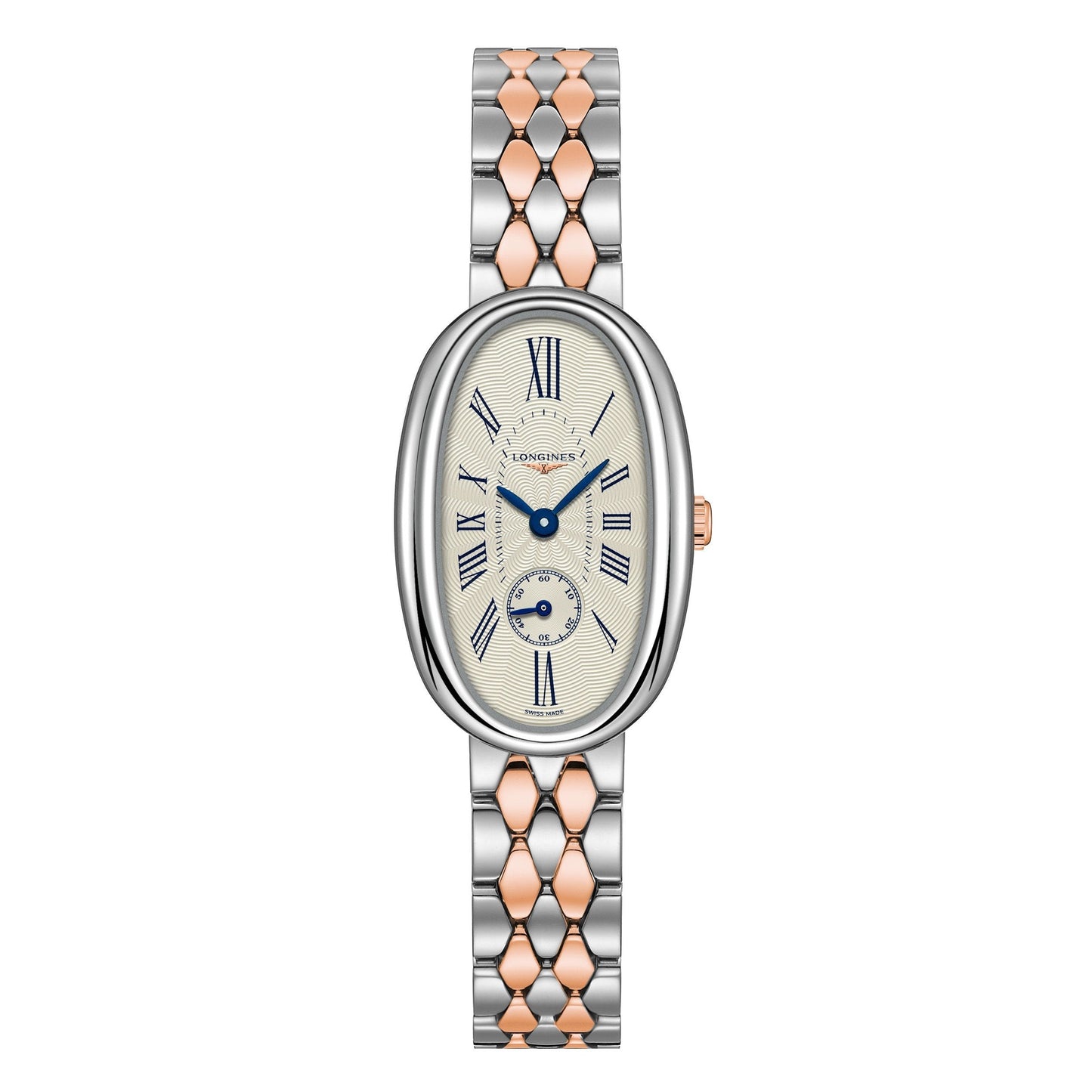 Longines horloge Longines Symphonette 21.90x34.00mm zilver quartz staal 18kt goud L2.306.5.71.7