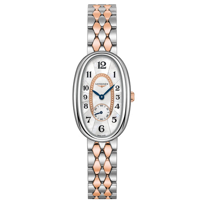 Longines horloge Longines Symphonette 21,90x34,00mm parelmoer quartz staal en 18kt goud L2.306.5.83.7