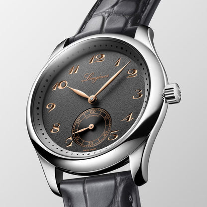Longines horloge Master Collection 38mm antraciet automatisch staal L2.843.4.63.2