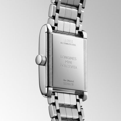 Longines horloge Mini Dolcevita 21.5x29mm zilver diamanten quartz staal L5.200.0.75.6
