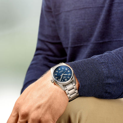 Longines horloge Spirit 42mm blauw automatisch staal L3.811.4.93.6