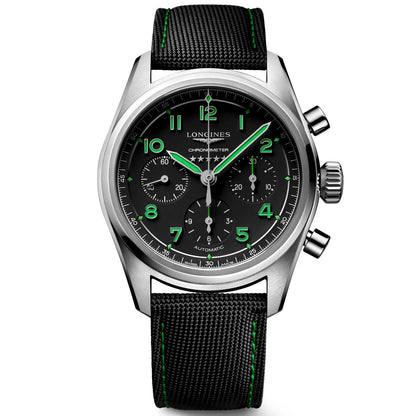 Longines horloge Spirit Pioneer Edition 42mm zwart automatisch titanium L3.829.1.53.2