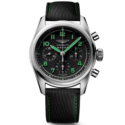 Longines horloge Spirit Pioneer Edition 42mm zwart automatisch titanium L3.829.1.53.2
