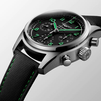 Longines horloge Spirit Pioneer Edition 42mm zwart automatisch titanium L3.829.1.53.2