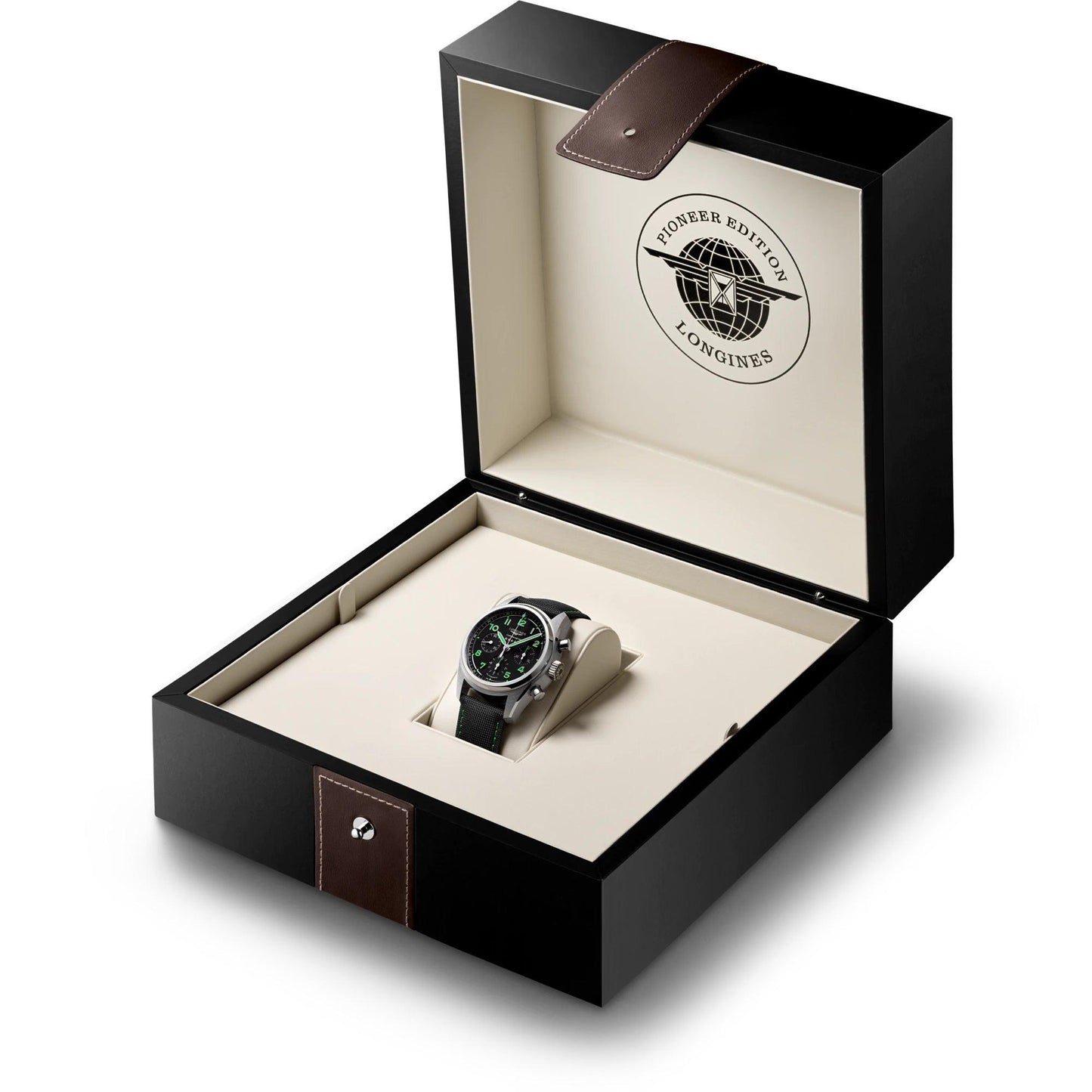 Longines horloge Spirit Pioneer Edition 42mm zwart automatisch titanium L3.829.1.53.2