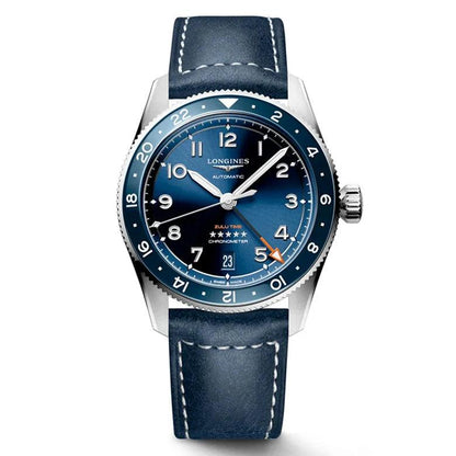 Longines horloge Spirit Zulu Time 39mm blauw automatisch staal L3.802.4.93.2