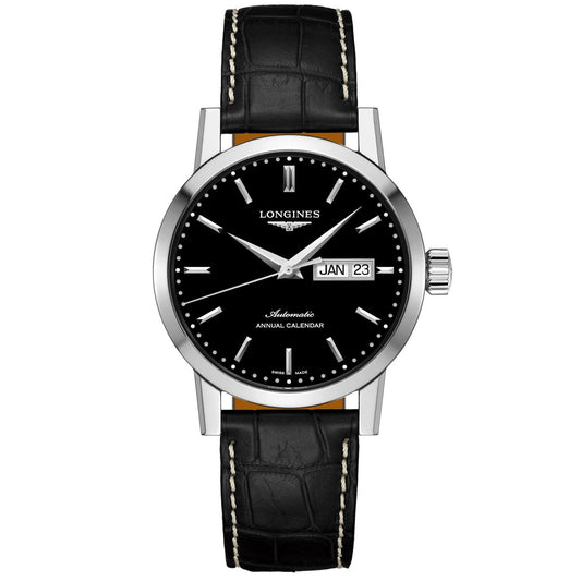 Longines horloge The Longines 1832 40mm zwart automatisch staal L4.827.4.52.0
