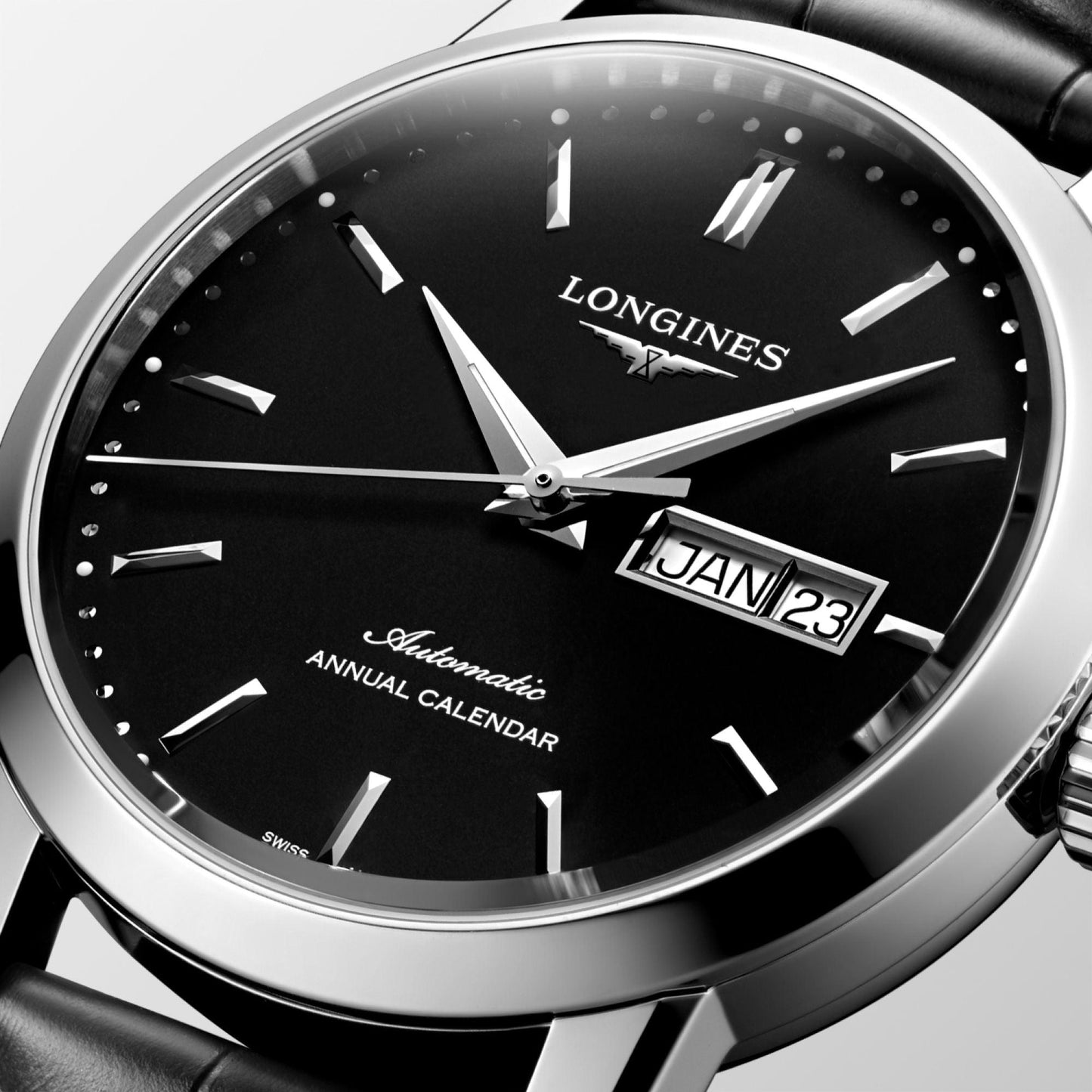 Longines horloge The Longines 1832 40mm zwart automatisch staal L4.827.4.52.0
