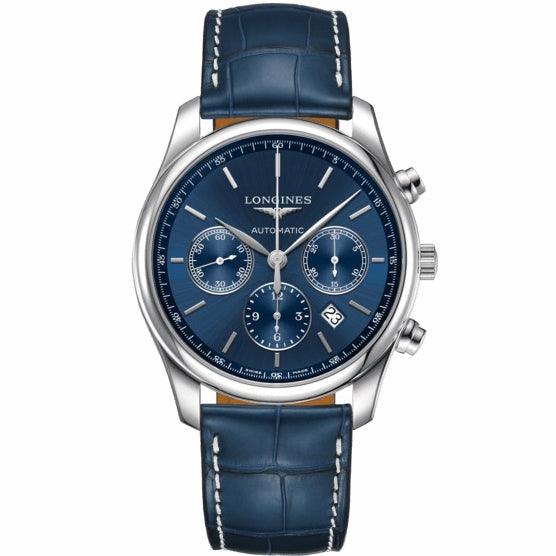 Longines horloge The Longines Master Collection 42mm blauw staal heren chronograaf automatisch L2.759.4.92.0