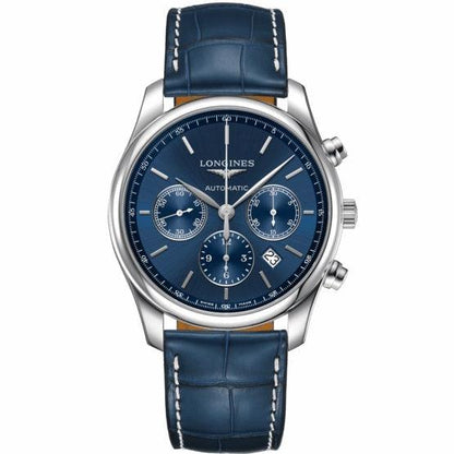 Longines horloge The Longines Master Collection 42mm blauw staal heren chronograaf automatisch L2.759.4.92.0