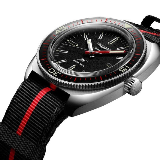 Longines horloge Ultra-Chron Box Edition 43mm zwart automatisch staal L2.836.4.52.8