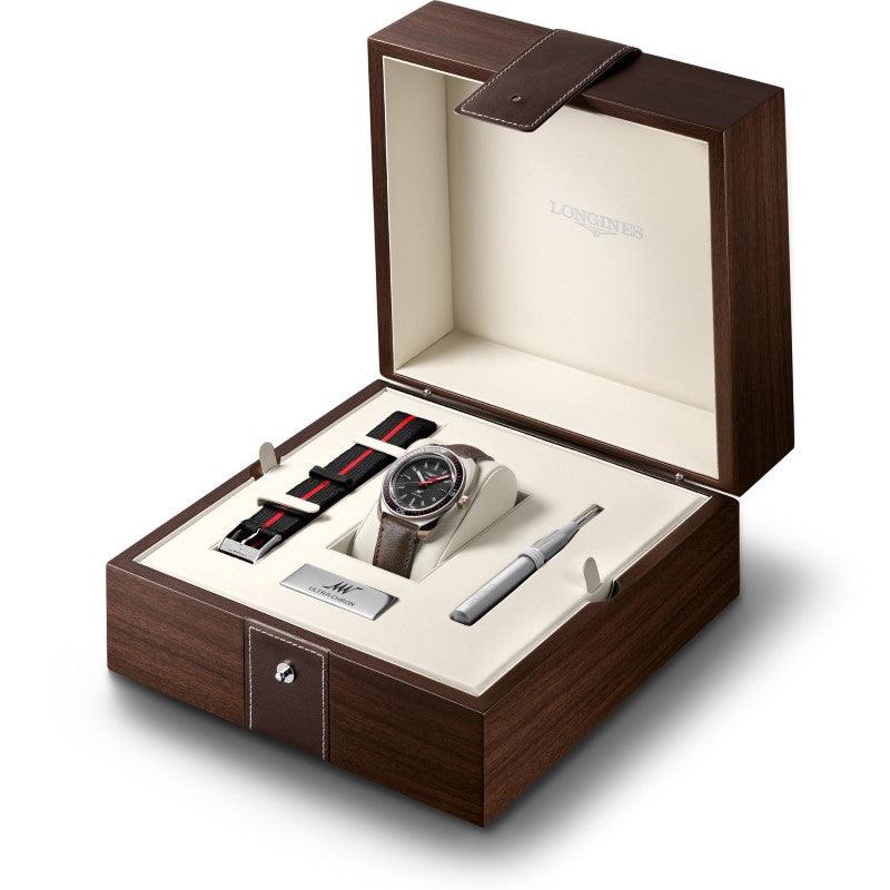 Longines horloge Ultra-Chron Box Edition 43mm zwart automatisch staal L2.836.4.52.8