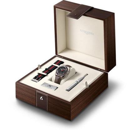 Longines horloge Ultra-Chron Box Edition 43mm zwart automatisch staal L2.836.4.52.8