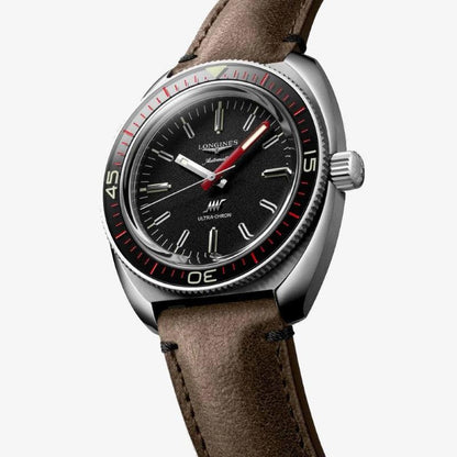 Longines horloge Ultra-Chron Box Edition 43mm zwart automatisch staal L2.836.4.52.8