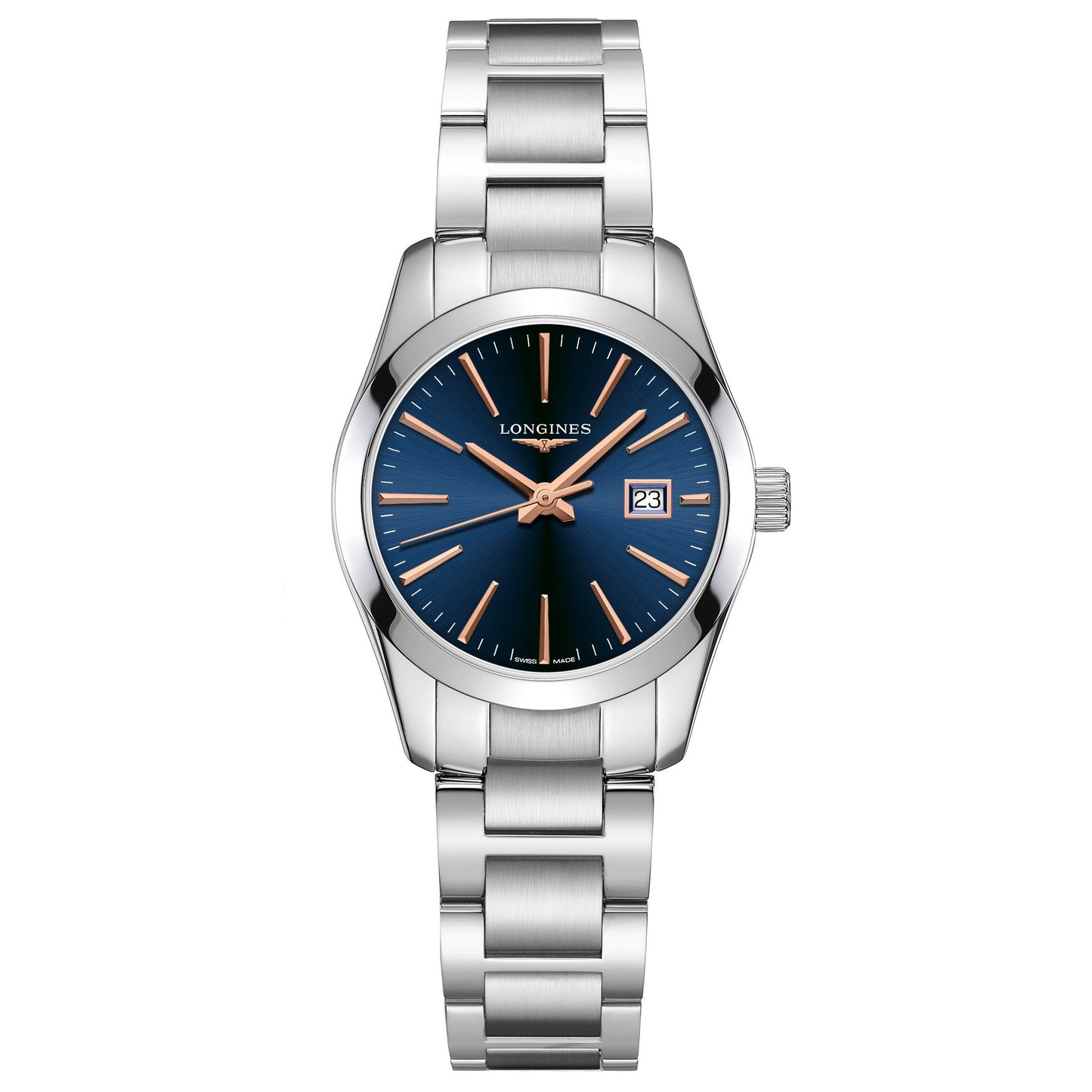 Longines Conquest Classic herenhorloge blauw 29,5 mm staal quartz L2.286.4.92.6