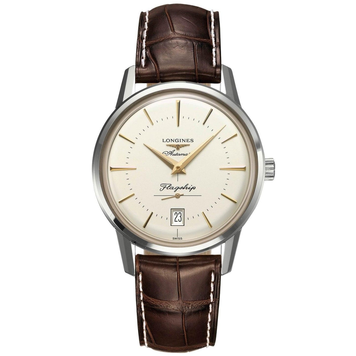 Longines herenhorloge Flaghsip Heritage 38,5mm automatisch staal L4.795.4.78.2