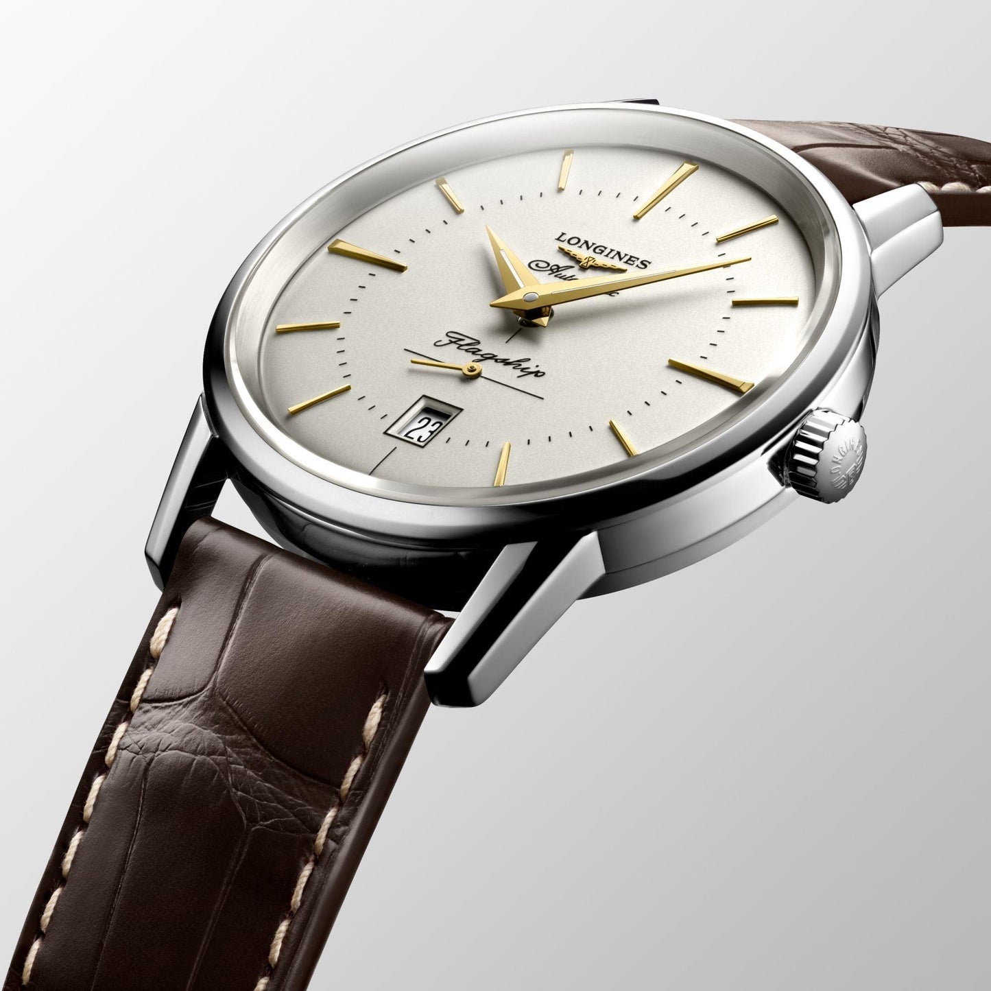 Longines herenhorloge Flaghsip Heritage 38,5mm automatisch staal L4.795.4.78.2